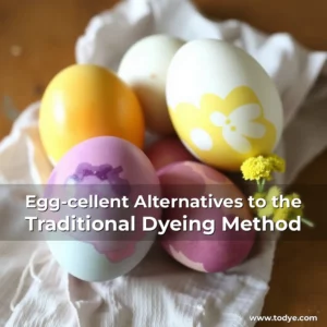 Artistic representation for Egg-cellent Alternatives to the Traditional Dyeing Method